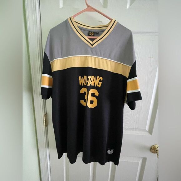 Wu Tang Clan Jersey - XL - Short sleeve - Black and Yellow Football Jersey Y2K - Picture 7 of 7